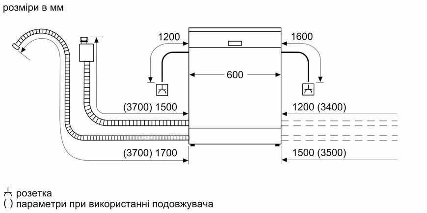 Посудомийна машина Bosch вбудована, 10компл., A+, 45см, дисплей, 3й кошик, білий 390000 фото