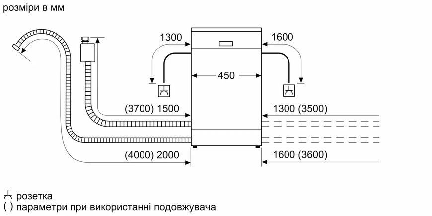 Посудомийна машина Bosch вбудована, 10компл., A+, 45см, дисплей, 3й кошик, білий 390000 фото