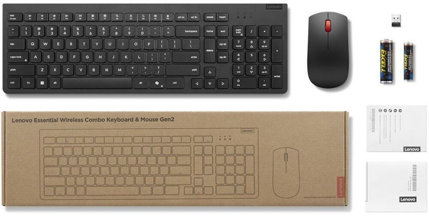 Комплект клавіатура та миша Lenovo Essential Wireless Keyboard and Mouse Combo Gen2 Ukraine (4X31N50709) 365171 фото