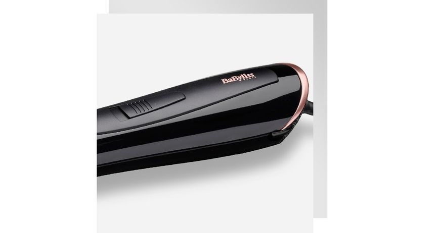 Фен-щітка Babyliss, 1000Вт, 2 режими, іоніз-я, хол. обдув, кераміка, чорний (AS126E) 366637 фото