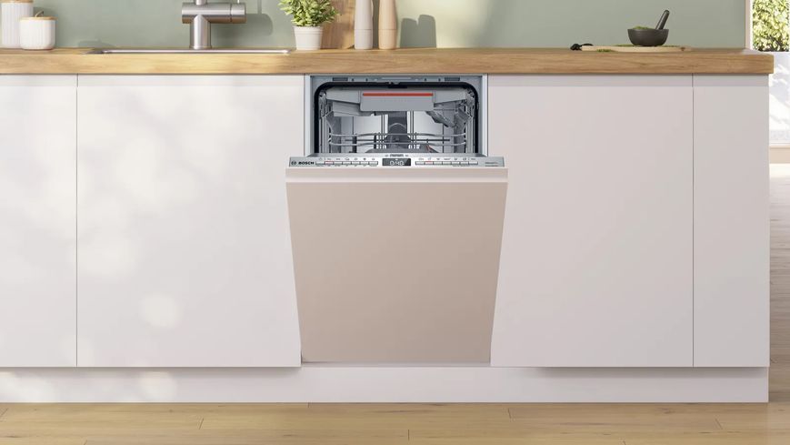 Посудомийна машина Bosch вбудована, 10компл., A+, 45см, дисплей, 3й кошик, білий 390000 фото