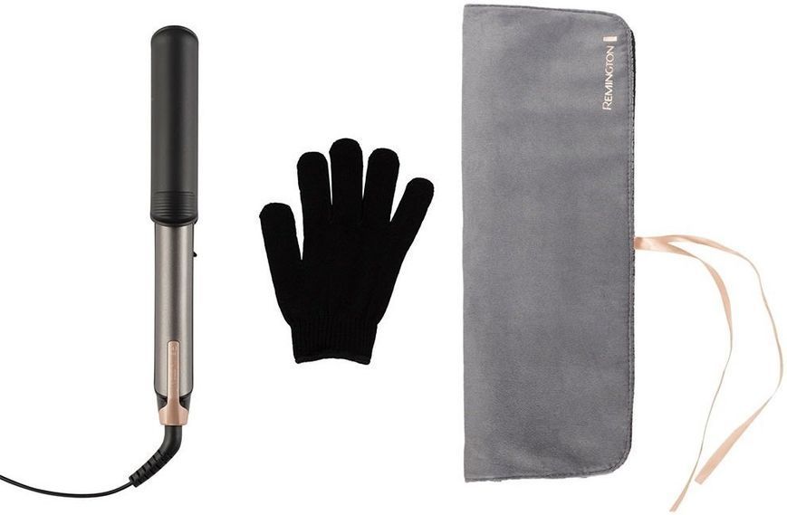 Випрямляч 2в1 Remington One Straight&Curl, 2в1 випрямляч та плойка, темп.режимів-5, 150-230С, кейс та рукавичка в комплекті, кераміка, чорний (S6077) 370846 фото