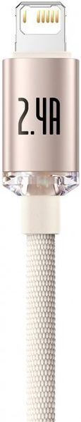 Кабель Baseus Crystal Shine Series Fast Charging Data USB кабель USB To IP 2.4A 2m (CAJY001204) Pink 260565 фото