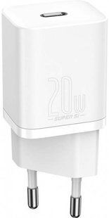 Зарядний Пристрій Baseus Super Silicone PD Charger 20W (1Type-C) (CCSUP-B02) White 190751 фото