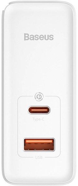 Зарядний Пристрій Baseus GaN5 Pro 100W Type-C + USB + Кабель Type-C - Type-C (CCGP090202) white 268697 фото
