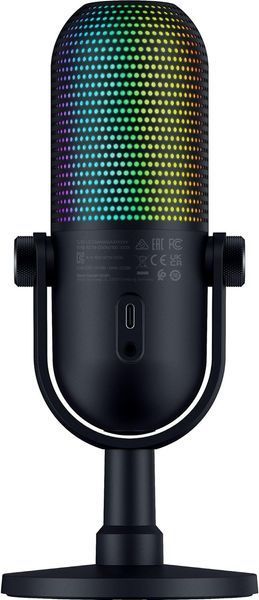 Мікрофон геймінговий Razer Seiren V3 Chroma, Uni, RGB, USB-A, 2м, чорний (RZ19-05060100-R3M1) 376113 фото