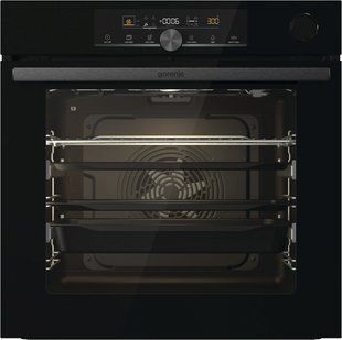 Духова шафа Gorenje електрична, 77л, A+, пара, дисплей, чорний (BSA6747A04BG) 370165 фото