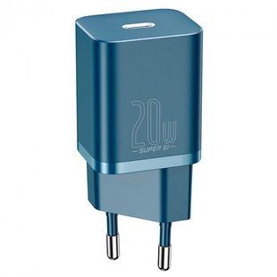 Зарядний Пристрій Baseus Super Si PD Charger 20W (1Type-C) (CCSUP-B03) Blue 214768 фото