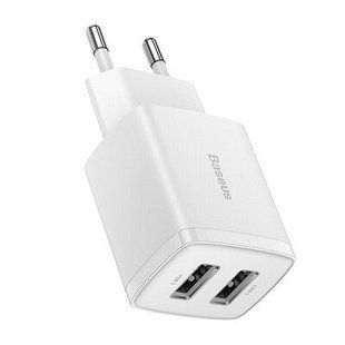 Зарядний Пристрій Baseus Compact Charger 2U 10.5W (CCXJ010202) White 253861 фото