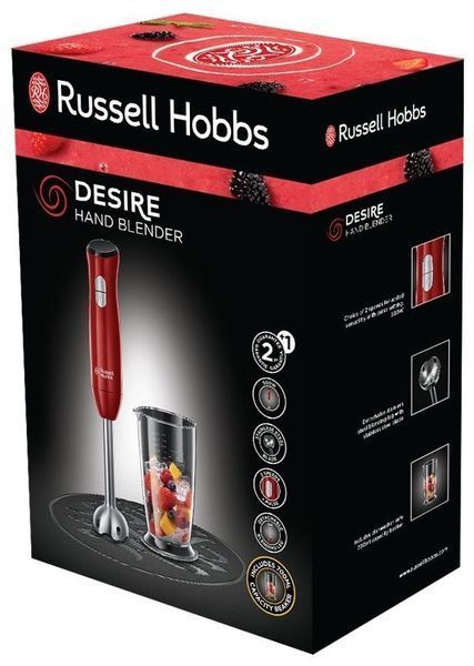 Блендер Russell Hobbs заглибний Desire 600Вт, чаша-500мл, червоний (24690-56) 363965 фото