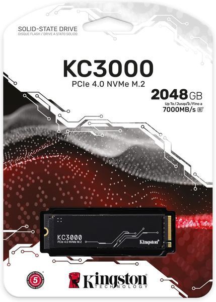 Твердотільний запам&rsquo;ятовувальний пристрій накопичувач (SSD) G4 M.2 NVME 2TB SKC3000D/2048G KINGSTON 295549 фото