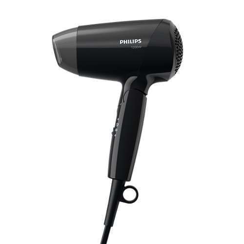Фен Philips EssentialCare дорожній, 1200Вт, 3 режими, хол. обдув, чорний (BHC010/10) 363052 фото