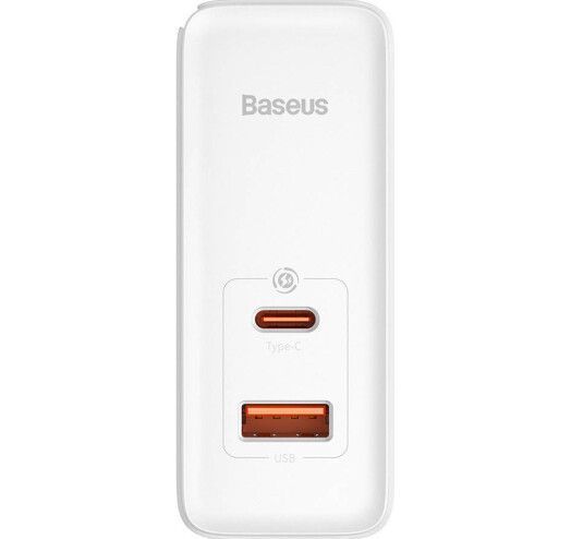 Зарядний Пристрій Baseus GaN5 Pro 100W Type-C + USB + Кабель Type-C - Type-C (CCGP090202) white 268697 фото