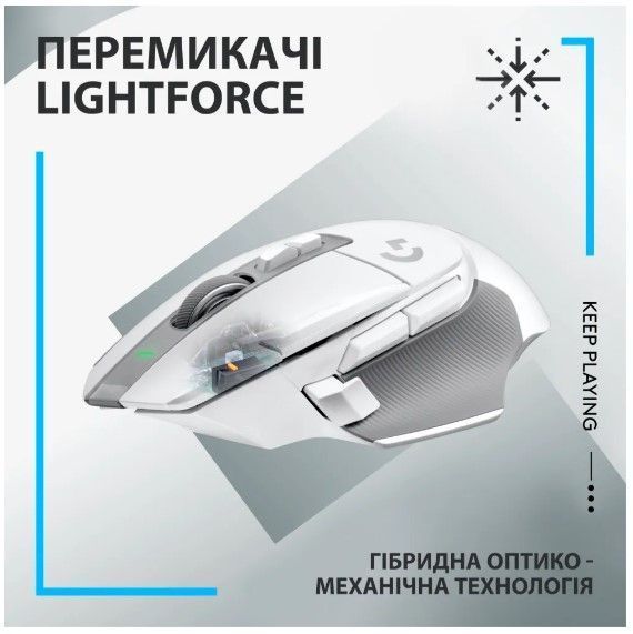 Миша LOGITECH G502 X LIGHTSPEED, White (910-006189) 306811 фото