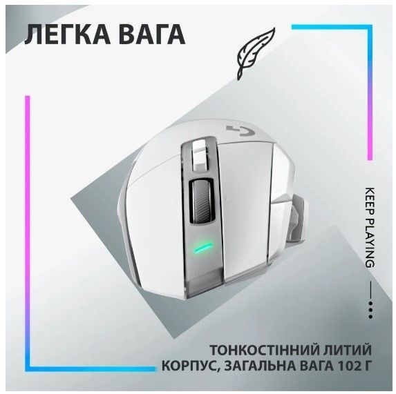 Миша LOGITECH G502 X LIGHTSPEED, White (910-006189) 306811 фото