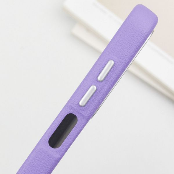 Шкіряний чохол Leather Case Metal Buttons для Samsung Galaxy A25 5G Light Purple 341407 фото