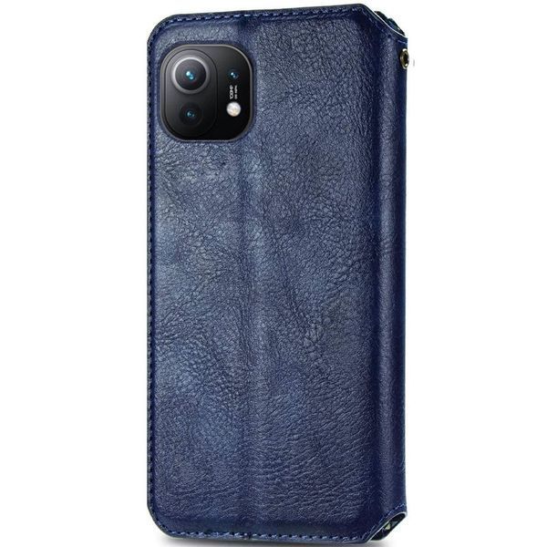Шкіряний чохол книжка GETMAN Cubic (PU) для Xiaomi Mi 11 Синій 204000 фото