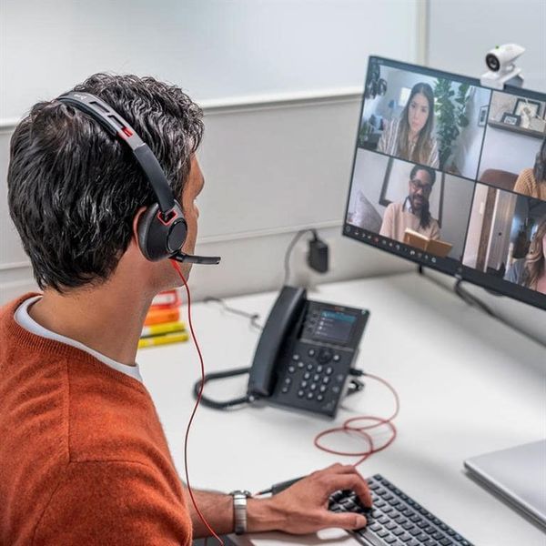 Гарнітура комп'ютерна моно On-ear Poly Blackwire 5210, USB-A, USB-C, 3.5 мм, всеспрямований, чорний (8X230AA) 366916 фото