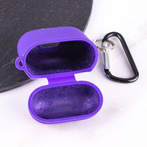 Силіконовий футляр з мікрофіброю для навушників Airpods 1/2 Фіолетовий / Ultra Violet 201989 фото