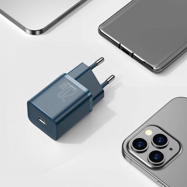 Зарядний Пристрій Baseus Super Si PD Charger 20W (1Type-C) (CCSUP-B03) Blue 214768 фото