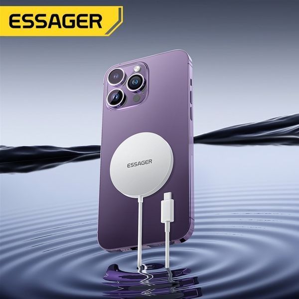 Безпровідний Зарядний пристрій ESSAGER Wind 2in1 Wireless Charger 15W (EWXCX-CF02-Z) White 355939 фото