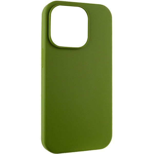 Чохол Silicone Case Full Protective (AA) NO LOGO для Apple iPhone 15 Pro (6.1") Зелений / Dark Olive 348948 фото