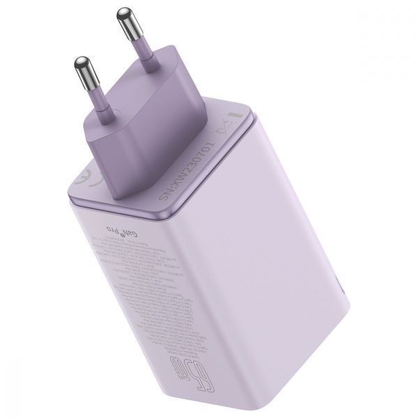 Зарядний Пристрій Baseus GaN6 Pro 65W FC 2xUSB-C | 2xUSB-A (P10162701213-00) White 289551 фото