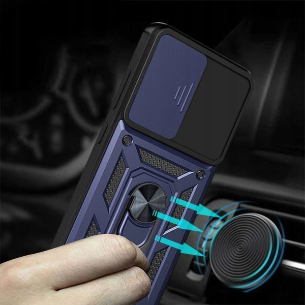 Ударостійкий чохол Camshield Serge Ring для Xiaomi Poco M4 Pro 5G Синій 244678 фото