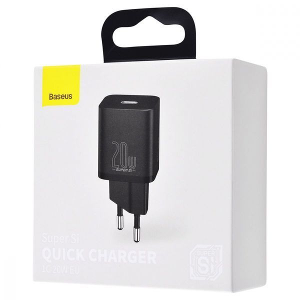 Зарядний Пристрій Baseus Super Silicone PD Charger 20W (1Type-C) (CCSUP-B02) White 190751 фото