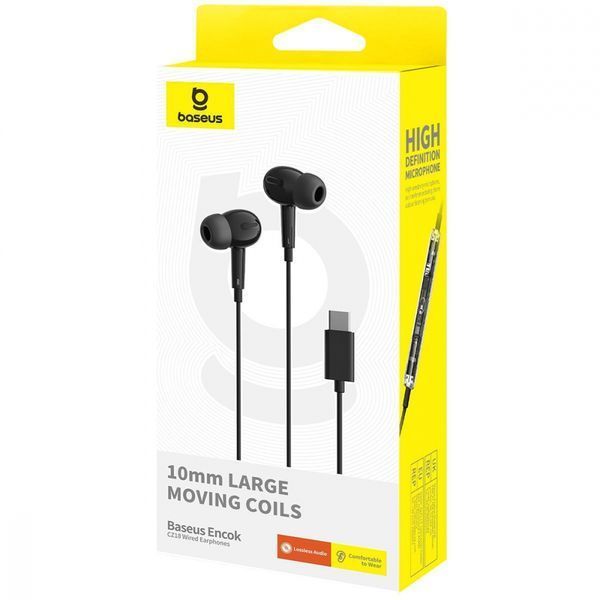 Навушники Baseus Encok CZ18 (Type-C) (A00170100113-Z1) black 359739 фото