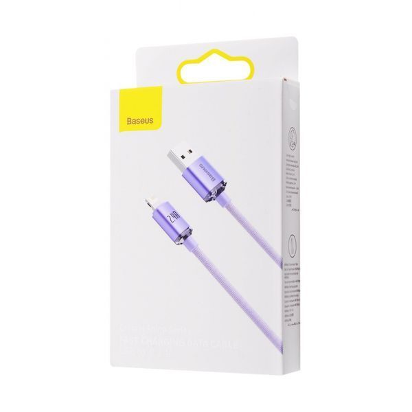 Кабель Baseus Crystal Shine Series Fast Charging Data USB кабель USB To IP 2.4A 2m (CAJY001204) Pink 260565 фото