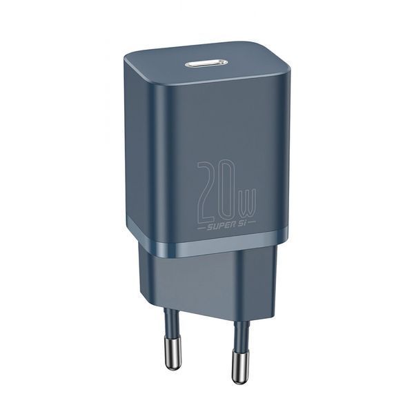 Зарядний Пристрій Baseus Super Si PD Charger 20W (1Type-C) (CCSUP-B03) Blue 214768 фото