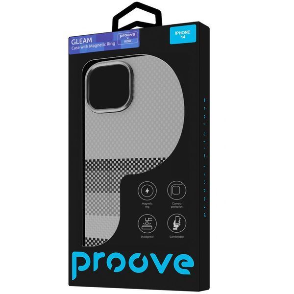 Чохол Proove Gleam Case with Magnetic Ring iPhone 14 white borders 395171 фото