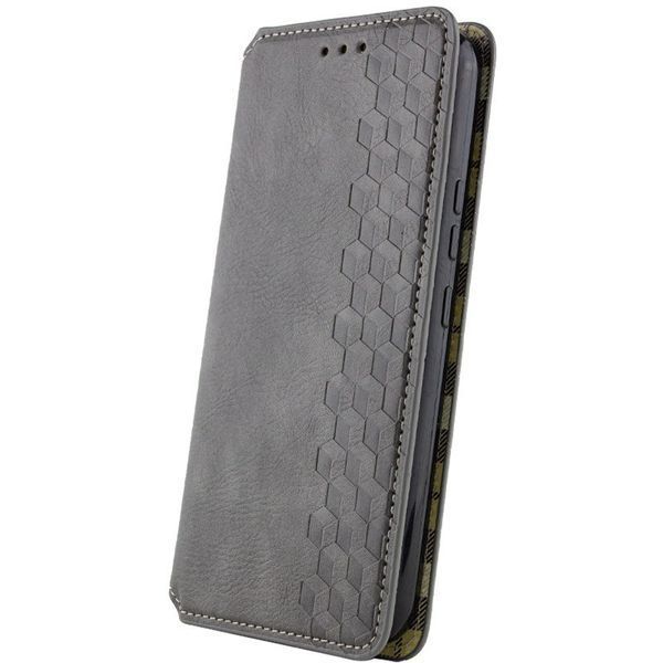 Шкіряний чохол-книжка GETMAN Cubic (PU) для Xiaomi Redmi A5 / Poco C71 Сірий 378152 фото