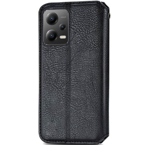 Шкіряний чохол книжка GETMAN Cubic (PU) для Xiaomi Poco X5 5G / Redmi Note 12 5G Чорний 269038 фото
