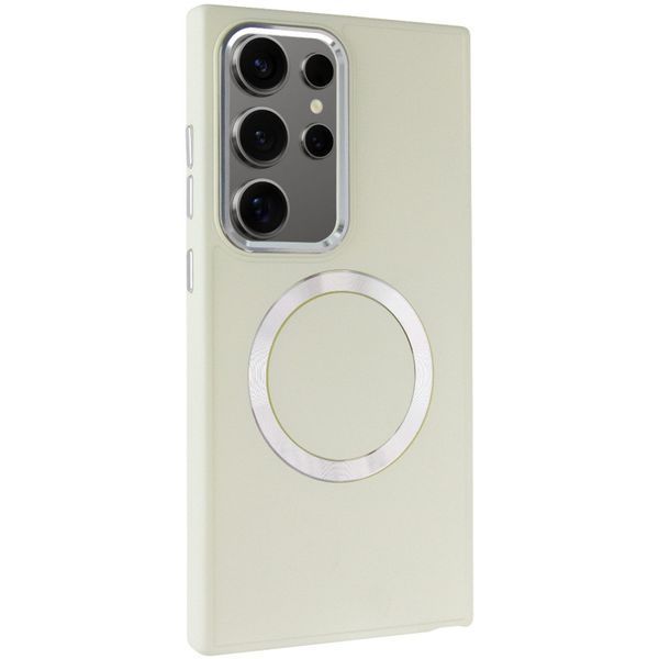 TPU чохол Bonbon Metal Style with MagSafe для Samsung Galaxy S24 Ultra Білий / White 283969 фото