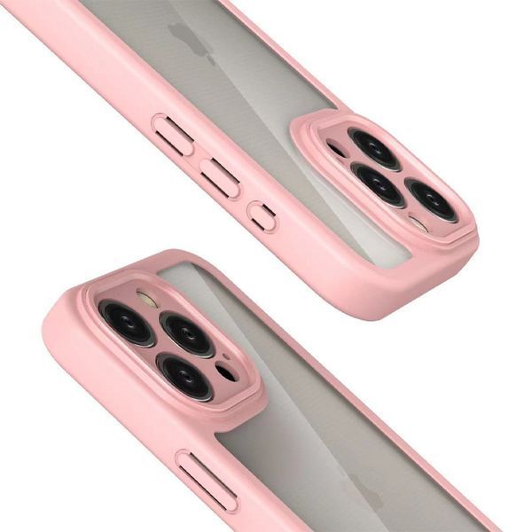 TPU чохол Transparent + Colour 1,5mm для Apple iPhone 14 Pro Max (6.7") Pink 290026 фото