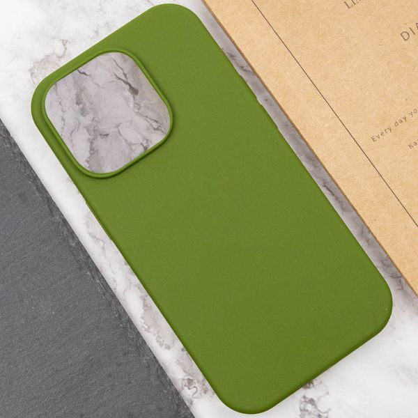 Чохол Silicone Case Full Protective (AA) NO LOGO для Apple iPhone 15 Pro (6.1") Зелений / Dark Olive 348948 фото