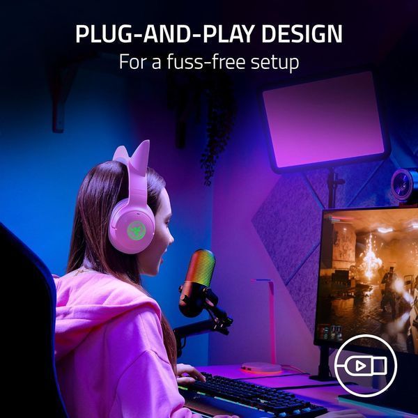 Мікрофон геймінговий Razer Seiren V3 Chroma, Uni, RGB, USB-A, 2м, чорний (RZ19-05060100-R3M1) 376113 фото