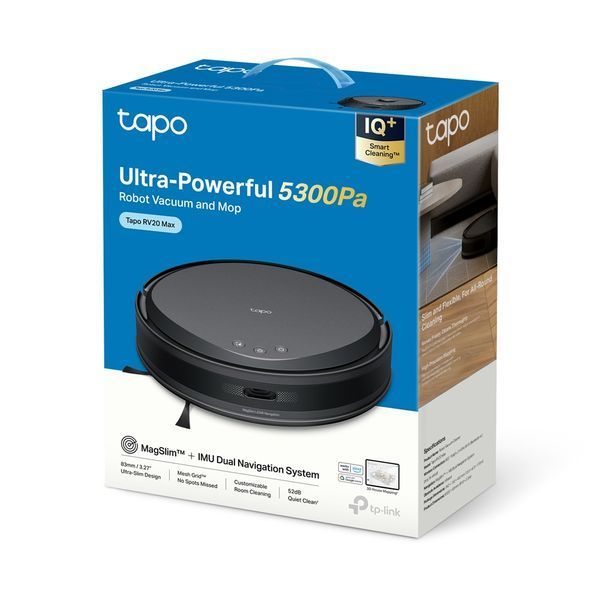 Робот-пилосос TP-LINK TAPO RV 20 MAX LIDAR з підтримкою вологого прибирання (TAPO-RV20-MAX) 375524 фото