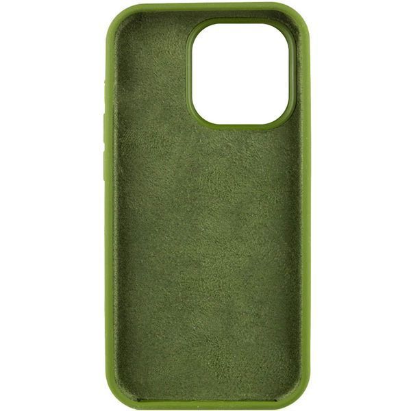Чохол Silicone Case Full Protective (AA) NO LOGO для Apple iPhone 15 Pro (6.1") Зелений / Dark Olive 348948 фото