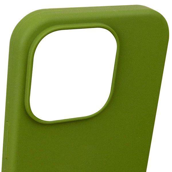 Чохол Silicone Case Full Protective (AA) NO LOGO для Apple iPhone 15 Pro (6.1") Зелений / Dark Olive 348948 фото