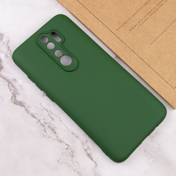 Чохол TPU GETMAN Liquid Silk Full Camera для Xiaomi Redmi Note 8 Pro Зелений / Dark green 323821 фото