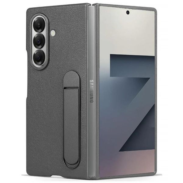 Шкіряний чохол Leather Case (AAA) with stand для Samsung Galaxy Z Fold7 Gray 395730 фото