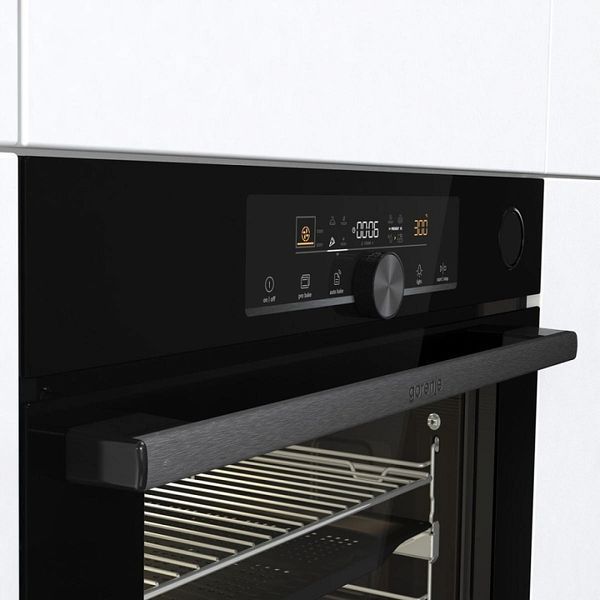 Духова шафа Gorenje електрична, 77л, A+, пара, дисплей, чорний (BSA6747A04BG) 370165 фото