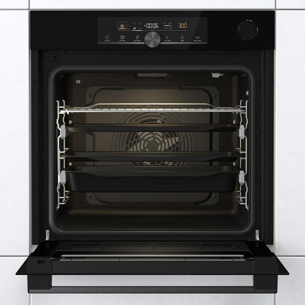 Духова шафа Gorenje електрична, 77л, A+, пара, дисплей, чорний (BSA6747A04BG) 370165 фото