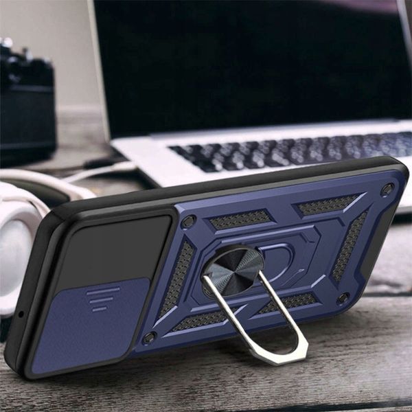 Ударостійкий чохол Camshield Serge Ring для Xiaomi Poco M4 Pro 5G Синій 244678 фото