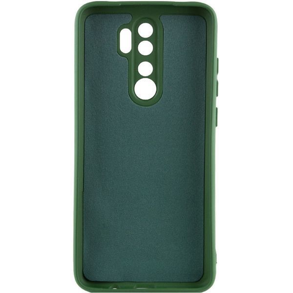 Чохол TPU GETMAN Liquid Silk Full Camera для Xiaomi Redmi Note 8 Pro Зелений / Dark green 323821 фото