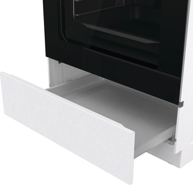 Плита Gorenje комбінована, 71л, 60x60см, дисплей, IconLed, чавун, білий (GK6C5WF) 374406 фото