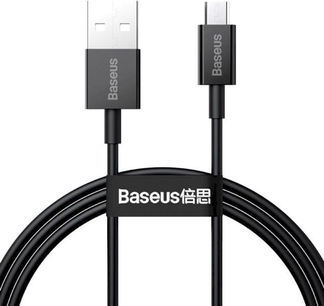 Кабель Baseus Superior Series MicroUSB 2A (CAMYS-01) Black 1m 244344 фото